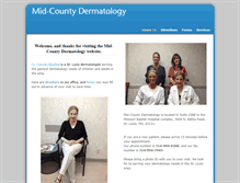 Tablet Screenshot of midcountydermatology.com